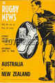 Australia v New Zealand 1968 rugby  Programme